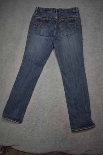 TINT Jeans Women's Size 12 Distressed Straight Leg Mid-Rise Embroidered Pockets - Picture 2 of 10