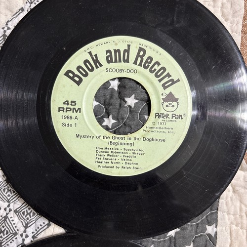 Lot of 4 Peter Pan Records Little Teapot, Jack And Jill, Superman And Scooby Doo - Picture 2 of 9