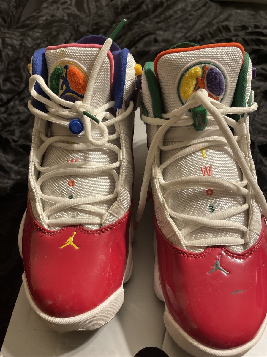 multi color jordan 6 rings