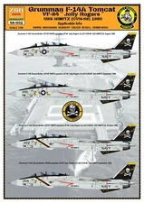 1/48 ZDH decals 48-002 Grumman F-14A Tomcat VF-84 Jolly Rogers USS NIMITZ 1980