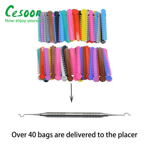1040 piezas/paquete de ortodoncia dental para frenillos bandas elásticas de goma ligaduras - Imagen 5 de 56