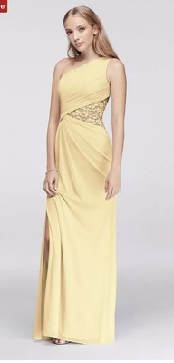 david's bridal canary yellow dress