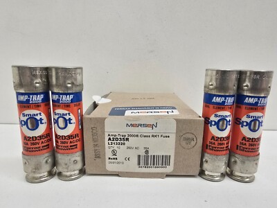 LOT OF (4) NEW OLD STOCK! MERSEN FERRAZ SHAWMUT AMP-TRAP 35A 250V FUSES A2D35R