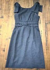 Marc by Marc Jacobs 97% Wool Navy Bow Sleeve Dress Size O