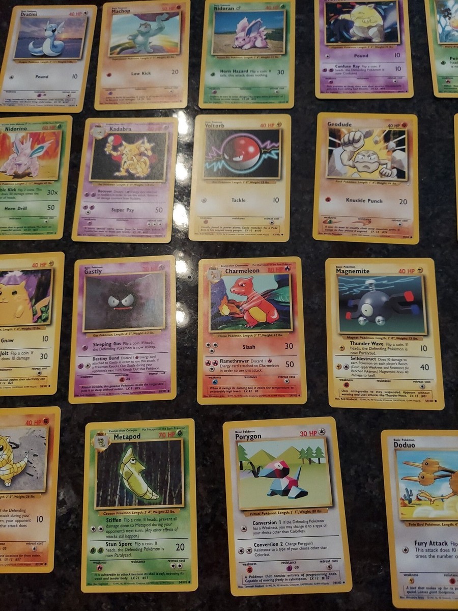 LOT OF 40 POKEMON CARD FROM BASIC SET | eBay