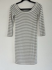 BB Dakota Womens Striped Bridget Dress White Black Size Extra Small