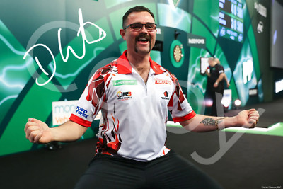 Damon Heta signiert 6x4 Pre Print Foto PDC Darts
