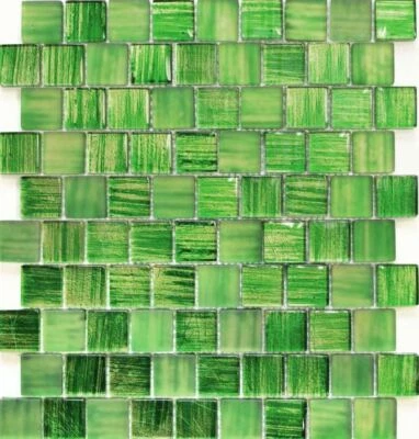 Mosaïque Verre Vert Mix Clair Mat Givré, 1 Matte, 78-CF83_b, 286x318 mm - Photo 1/4