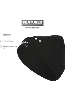 【adidas】Script Fold Beanie ニット帽 adidas Script Fold Womens Beanie - Black | eBay