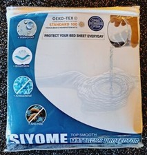 Antibacterial Mattress Protector, King Size - Waterproof, Breathable, Anti-Mite