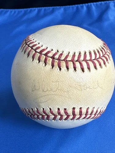 Whitey  Ford Single Signed Baseball Rawlings Official Ball Used Yellowed