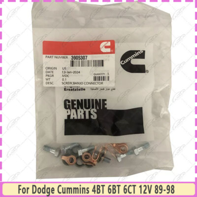 Fit For Dodge Cummins 4BT 6BT 6CT 12V 89-98 Fuel Return Line Banjo Bolt Seal Kit