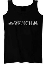 Wench Pirate Skull  Bones Shirt Women's Graphic Tank Top Size S - 2XL Black