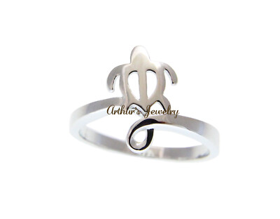 ANELLO HAWAIANO 8 MM ARGENTO 925 NERO SMALTO TARTARUGA HONU - Foto 4