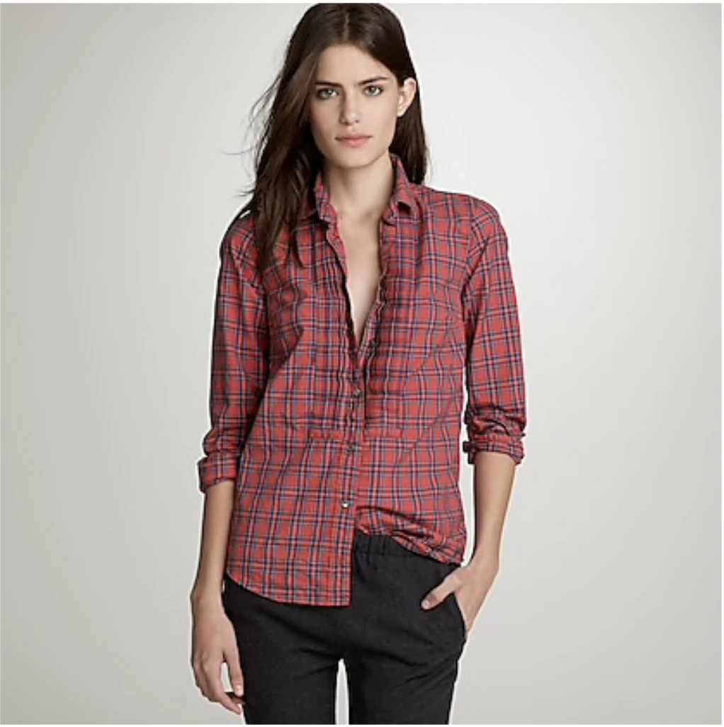 J crew shirt Tartan tuxedo shirt | eBay