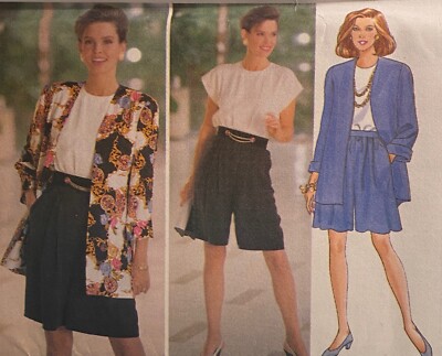 NEU 1992 ''BUTTERICK'' CULOTTE, JACKE & TOP MUSTER 5993 6-10