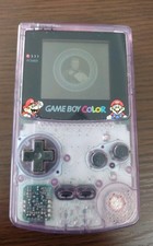Nintendo Gameboy Color Console Clear Purple JUSCO Mario Limited Edition Working