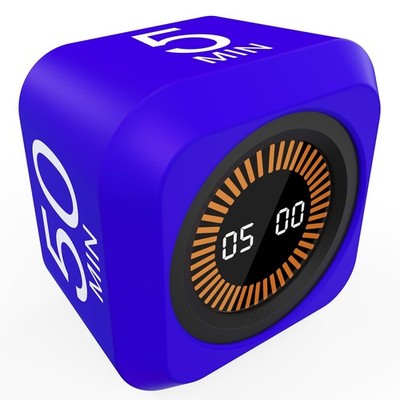 Rotating Cube Countdown Visual Timer 5, 25, 10 50 Minutes Preset Purple+black