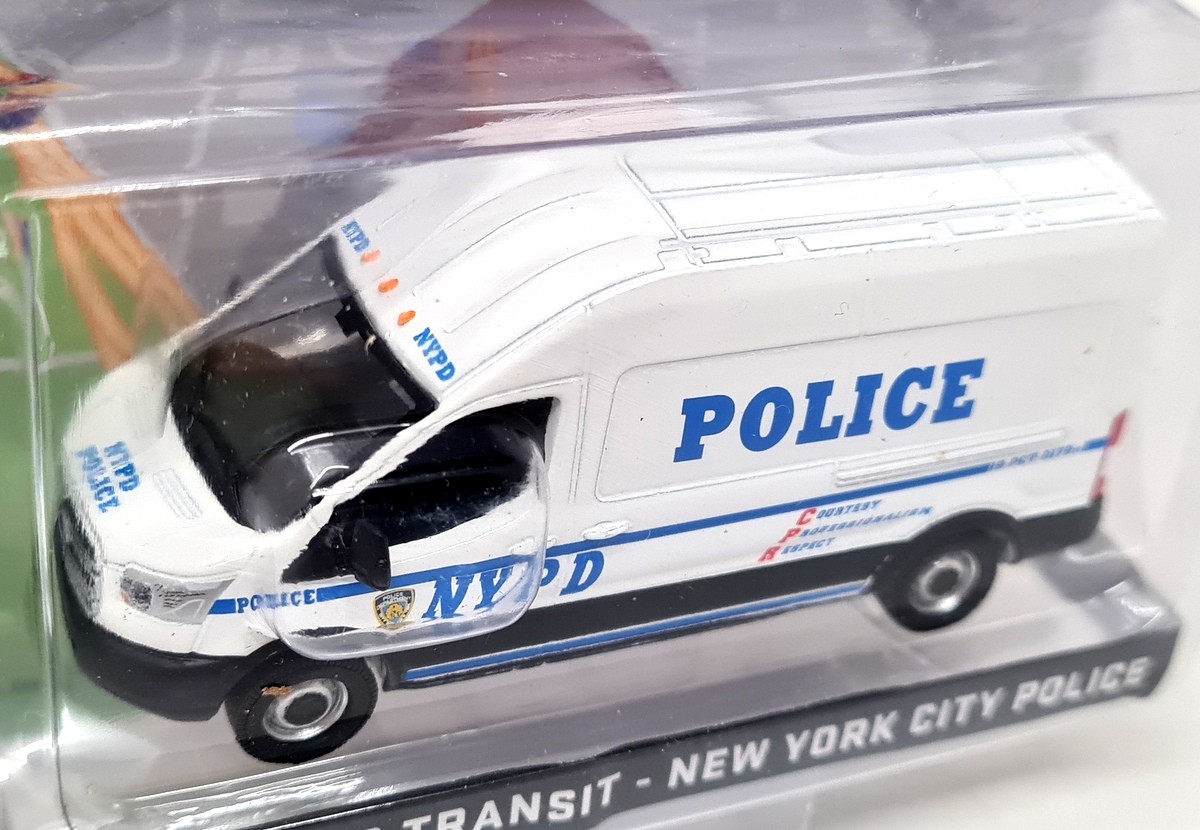 Greenlight 1/64 Ford Transit 2015 NYPD Police Van Diecast Model Car