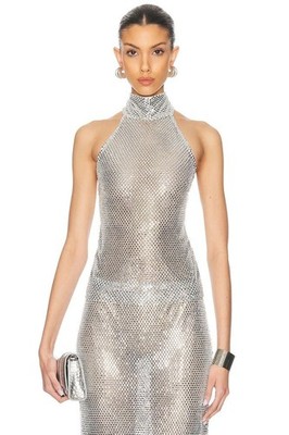 The New Arrivals by Ilkyaz Ozel Angela Top in Elmas 36 Womens Crystal Tank