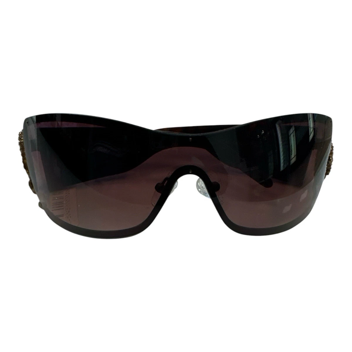Ed Hardy Brown Tortoiseshell Sunglasses with Gradient Lenses Ed Hardy Live to Ride EHS 044 Gradient Sunglasses, Black  main image 3
