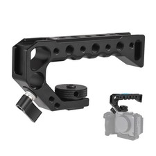 Universal Camera Top Handle, 4 Cold Shoe, ARRI Hole, 1/4 3/8 Holes, Handgrip