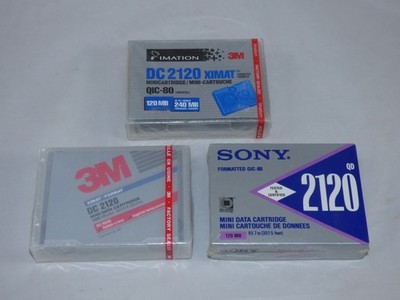 3M & Imation DC 2120 XIMAT QIC-80 Mini Data Cartridges & SONY QD 2120 QIC-80 LOT