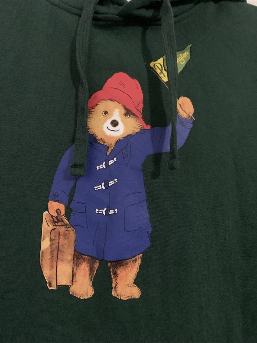 Zara Paddington Bear x Mens Sweatshirt medium Hoodie Green