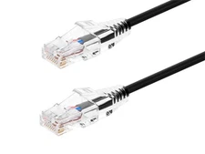 Monoprice Cat6 Ethernet Patch Cable - 1 feet - Black | Snagless RJ45 Stranded