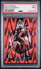 2023 Mosaic Bilal Coulibaly Red Seismic RC /299 #235 PSA 9 MINT Wizards Rookie