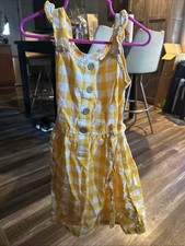 Girls Yellow Flannel Dress
