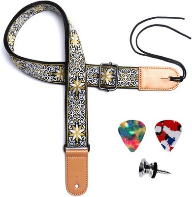 Eyeshot Ukulele Strap, Adjustable Hawaiian Jacquard Woven Ukulele Shoulder St