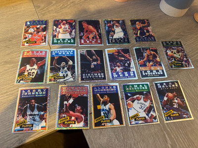 1995-96 Panini NBA Power Player Sticker Lot of 15 Shaq Barkley Rodman Malone Kid
