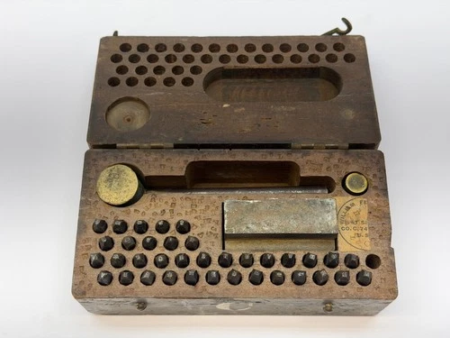 Antique WW1 WW2 U.S. Army Dog Tag Stamping Field Kit - Military Tool and Dies