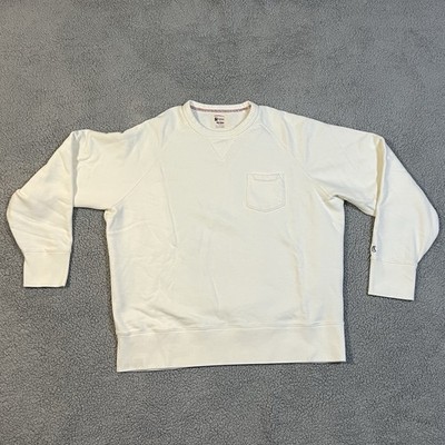 Todd Snyder Sweatshirt Mens 2XL Beige Champion French Terry Reverse Weave Pocket