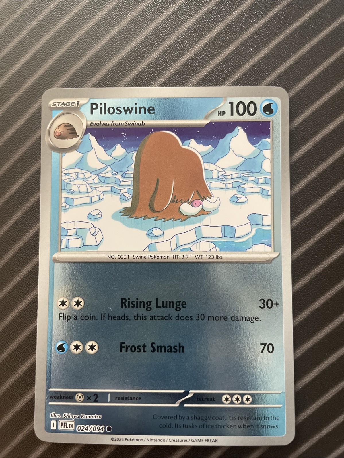 Piloswine 024/094 Reverse Holo - Near Mint- Phantasmal Flames