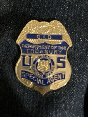 Small Mini Badge Name Plate Special Agent Badge Metal Gold Color