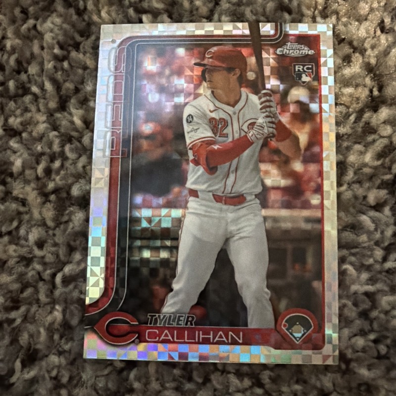 2025 Topps Chrome Update Tyler Callahan RC XFractor Cincinnati Reds USC156
