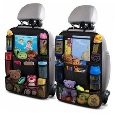 ULEEKA Car Backseat Organizer with 10" Table Holder, 9 Storage Pockets Black
