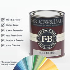750ml - Farrow and Ball Paint - Full Gloss - Current Colours
