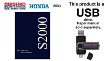 2000-2007 Honda S2000 Factory Shop Service Manual USB Drive