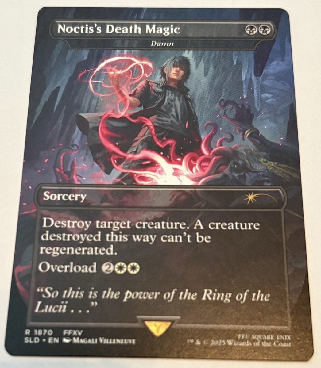 Noctiss Death Magic Damn REGULAR NONFOIL Final Fantasy Secret Lair MTG Noctiss Death Magic Damn REGULAR NONFOIL Final Fantasy Secret Lair MTG