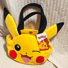 Bioworld Pok mon Pikachu Yellow Tote Bag Magnetic Closure Pockets