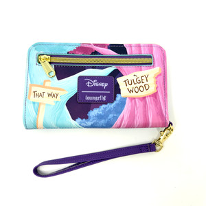Disney Alice in Wonderland Wallet Loungefly Tulgey Wood Wristlet Purple