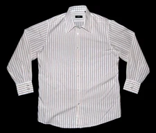 HUGO BOSS - Men's Vintage Formal / Work Shirt - 15 3/4" EUR 40 - White Striped