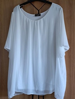 Schöne zartes reinweißes Shirt von VIA APPIA DUE in GRÖßE 48
