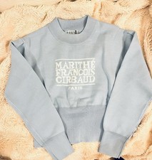 Marithe francois girbaud crop knit top Baby Blue