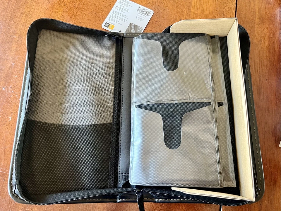 Case Logic 72 Disc CD /DVD Storage Holder Black Leather (NEW WITH TAG) - Image 4 of 4