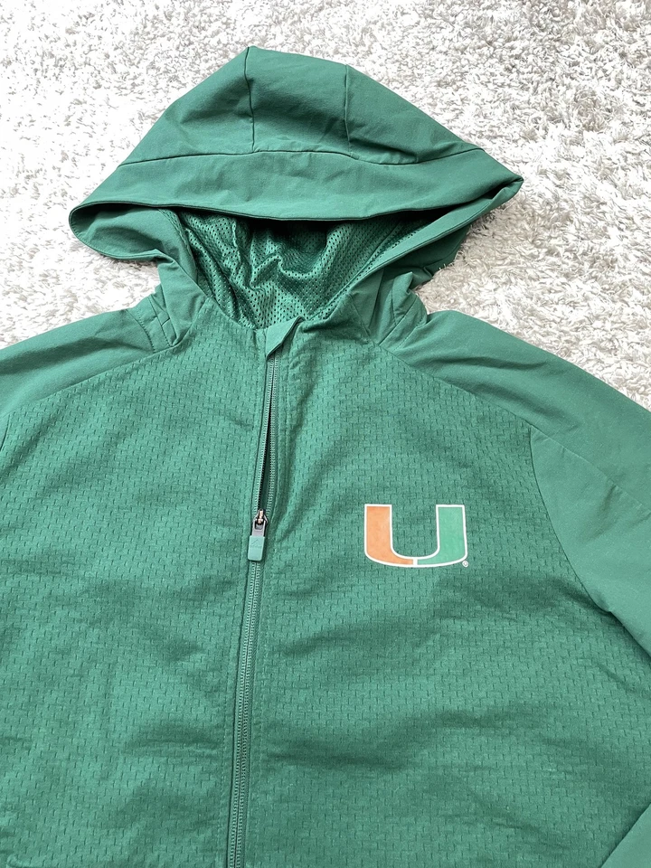 Sudadera con Capucha Miami Hurricanes Para Hombre Mediana Universitaria Fútbol Muestra Climalite Adidas Foto 4 de 4
