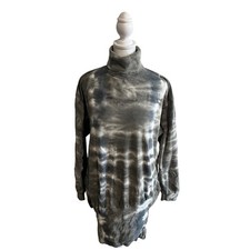 Young Fabulous & Broke tie dye asymetrical turtleneck sweater tunic dress M 